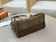 Uubags Large Chloé Embellished Suede Shoulder Bag In Khaki 34x25x17cm - 3