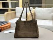 Uubags Large Chloé Embellished Suede Shoulder Bag In Khaki 34x25x17cm - 4