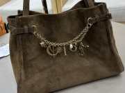 Uubags Large Chloé Embellished Suede Shoulder Bag In Khaki 34x25x17cm - 6