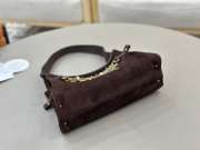 Uubags Medium Chloé Embellished Suede Shoulder Bag In Dark Chocolate 28.5x18x10cm - 5