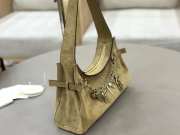 Uubags Small Chloé Embellished Suede Shoulder Bag In Beige 13x24x11cm - 5
