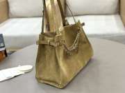 Uubags Large Chloé Embellished Suede Shoulder Bag In Beige 34x25x17cm - 6