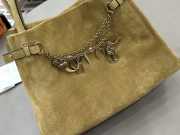 Uubags Large Chloé Embellished Suede Shoulder Bag In Beige 34x25x17cm - 3