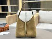 Uubags Chloe medium Marcie hobo bag in beige suede leather 28x21x10cm - 1