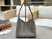 Uubags Chloe medium Marcie hobo bag in grey suede leather 28x21x10cm - 2