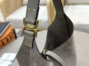 Uubags Chloe medium Marcie hobo bag in grey suede leather 28x21x10cm - 5
