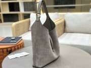 Uubags Chloe large Marcie hobo bag in grey suede leather 36x29x10cm - 5