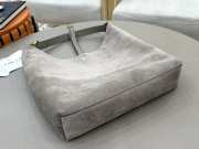 Uubags Chloe large Marcie hobo bag in grey suede leather 36x29x10cm - 4