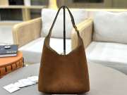 Uubags Chloe medium Marcie hobo bag in brown suede leather 28x21x10cm - 4