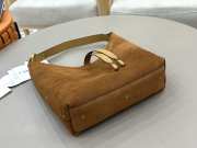 Uubags Chloe medium Marcie hobo bag in brown suede leather 28x21x10cm - 3