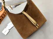 Uubags Chloe medium Marcie hobo bag in brown suede leather 28x21x10cm - 2