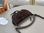 Uubags Chloe mini Marcie shoulder bag in dark chocolate suede leather 25x15x7cm - 2