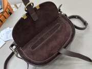 Uubags Chloe mini Marcie shoulder bag in dark chocolate suede leather 25x15x7cm - 3