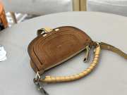 Uubags Chloe mini Marcie shoulder bag in brown suede leather 25x15x7cm - 6