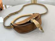 Uubags Chloe mini Marcie shoulder bag in brown suede leather 25x15x7cm - 4