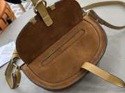 Uubags Chloe mini Marcie shoulder bag in brown suede leather 25x15x7cm - 2
