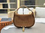 Uubags Chloe small Marcie shoulder bag in brown suede leather 37x25x9.5cm - 1