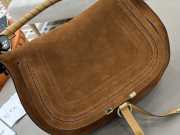 Uubags Chloe small Marcie shoulder bag in brown suede leather 37x25x9.5cm - 3