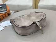 Uubags Chloe small Marcie shoulder bag in grey suede leather 37x25x9.5cm - 6