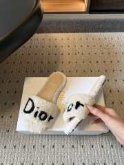 Uubags DiorAlps Dway Slide Ecru Intarsia Sheepskin Shearling - 3