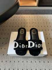 Uubags DiorAlps Dway Slide Black Intarsia Sheepskin Shearling - 1