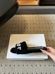 Uubags DiorAlps Dway Slide Black Intarsia Sheepskin Shearling - 5