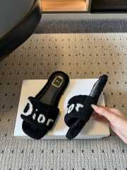 Uubags DiorAlps Dway Slide Black Intarsia Sheepskin Shearling - 3