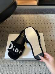 Uubags DiorAlps Dway Slide Black Intarsia Sheepskin Shearling - 2