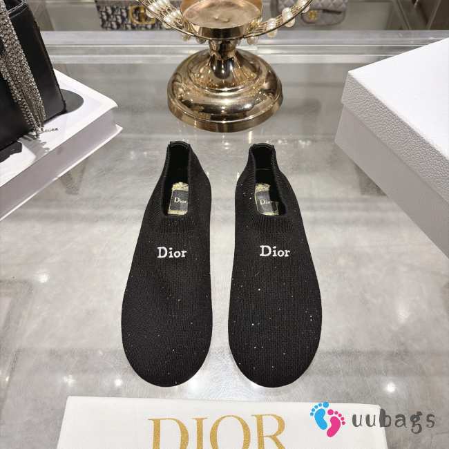 Uubags Dior Knit Flat Black Knit Embroidered  - 1