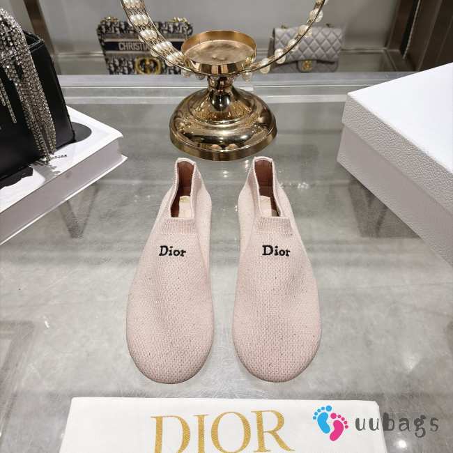 Uubags Dior Knit Flat Pink Knit Embroidered - 1