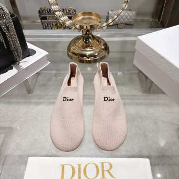 Uubags Dior Knit Flat Pink Knit Embroidered