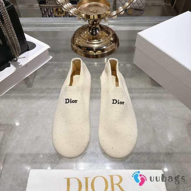 Uubags Dior Knit Flat White Knit Embroidered - 1