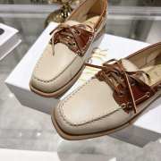 Uubags Dior Rive Boat Shoe Beige and New Marron Calfskin - 6