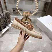 Uubags Dior Rive Boat Shoe Beige and New Marron Calfskin - 4