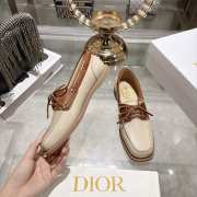 Uubags Dior Rive Boat Shoe Beige and New Marron Calfskin - 2