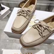 Uubags Dior Rive Boat Shoe White Calfskin - 5