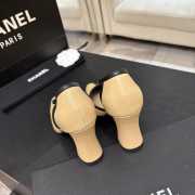 Uubags Chanel Mary Janes shoes sheepskin in beige & black 8.5cm - 2