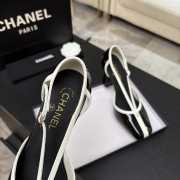 Uubags Chanel Mary Janes shoes glossy calfskin in white & black 8.5cm - 5