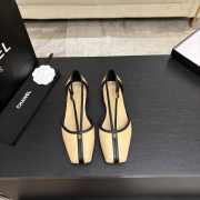Uubags Chanel Mary Janes shoes sheepskin in beige & black 1cm - 5