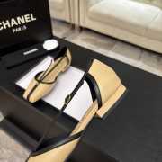 Uubags Chanel Mary Janes shoes sheepskin in beige & black 1cm - 3