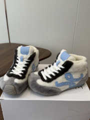 Uubags Loewe Ballet Runner 2.0 shearling sneakers in blue & grey - 1