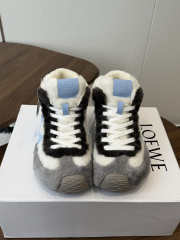 Uubags Loewe Ballet Runner 2.0 shearling sneakers in blue & grey - 6