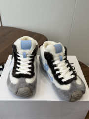 Uubags Loewe Ballet Runner 2.0 shearling sneakers in blue & grey - 3