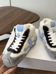 Uubags Loewe Ballet Runner 2.0 shearling sneakers in blue & grey - 2