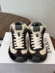 Uubags Loewe Ballet Runner 2.0 shearling sneakers in black - 4