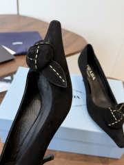 Uubags Prada Suede Pumps In Black 5cm - 5