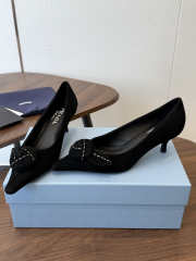 Uubags Prada Suede Pumps In Black 5cm - 3