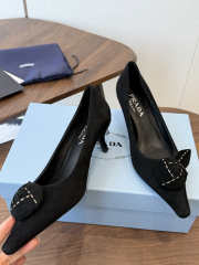 Uubags Prada Suede Pumps In Black 5cm - 2