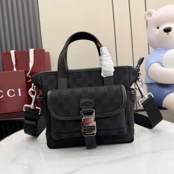 Uubags Gucci GG Canvas Small Tote Bag Black GG Canvas 23x21x11cm