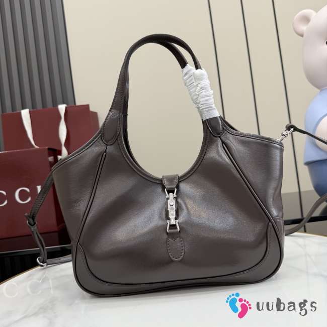 Uubags Gucci Mercato small tote bag in dark brown leather 26x23x11cm - 1